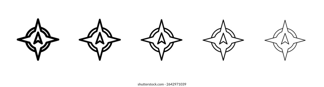 compass icon Flat design on isolated background
