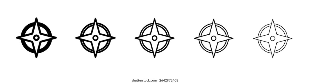 compass icon Flat design on isolated background