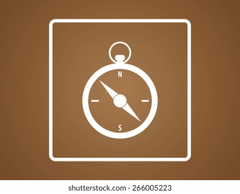 compass icon. Flat design style