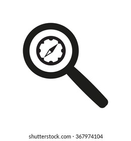   compass icon  Flat design style.