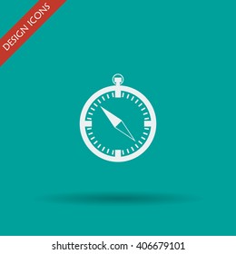 Compass icon. Flat design style eps 10