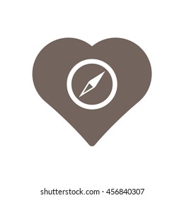  Compass  icon. Flat design.  Vector illustration.