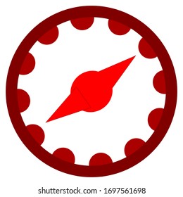 Compass icon. flat illustration of Compass directions vector icon for app and web