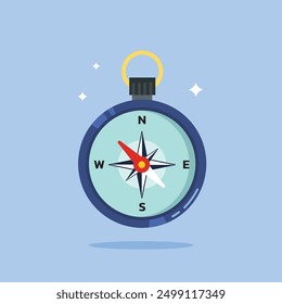 Compass icon. Flat illustration of household appliance icon. Cardinal direction illustration