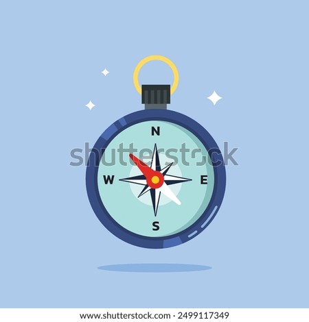 Compass icon. Flat illustration of household appliance icon. Cardinal direction illustration