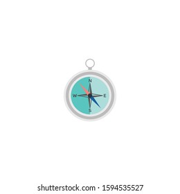 Compass icon. Flat illustration of compass vector icon for web design