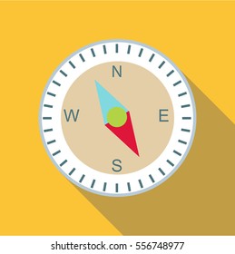 Compass icon. Flat illustration of compass vector icon for web