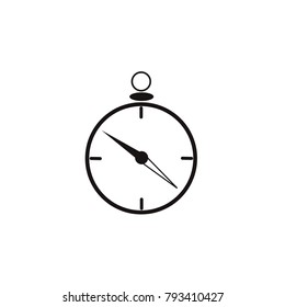 Compass icon flat. Simple black pictogram on white background. Vector