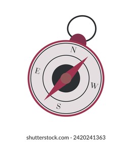 Compass icon. Flat simple vector illustration of a compass in cartoon style
