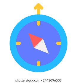 compass icon in flat style