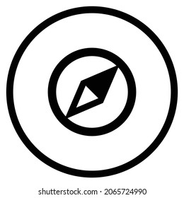 compass Icon. Flat style Circle Shape isolated on white background. Vector illustration