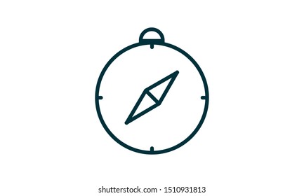 Compass icon flat style graphical symbol.