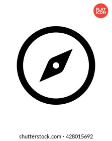 Compass Icon Flat Style Isolated Vector Illustration