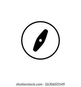 compass icon, flat style pictogram icon for ui or ux mobile app, vector illustration logo symbol design, isolated on white
