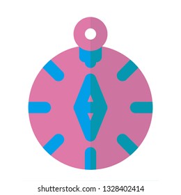 COMPASS icon flat style pink blue