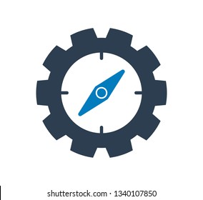 Compass icon. Flat style vector EPS.