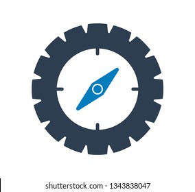 Compass icon. Flat style vector EPS.