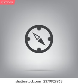Compass Icon in the flat style. vector
