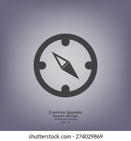 Compass Icon in the flat style. vector