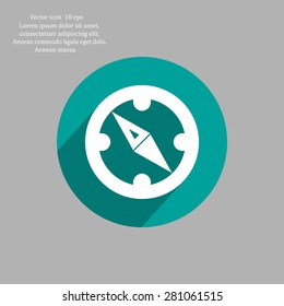 Compass Icon in the flat style. vector