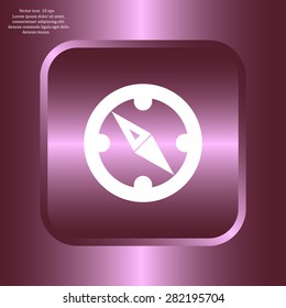 Compass Icon in the flat style. vector