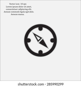 Compass Icon in the flat style. vector