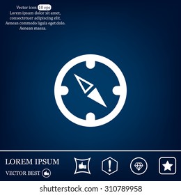 Compass Icon in the flat style. vector