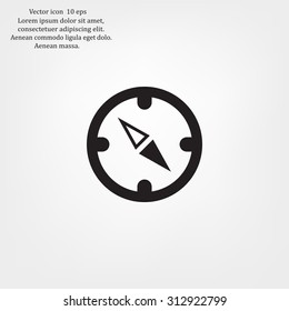 Compass Icon in the flat style. vector