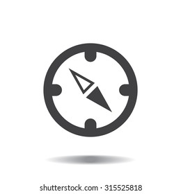 Compass Icon in the flat style. vector