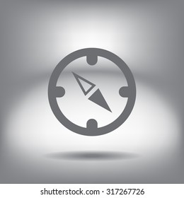 Compass Icon in the flat style. vector