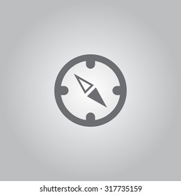 Compass Icon in the flat style. vector