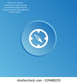 Compass Icon in the flat style. vector
