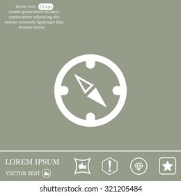 Compass Icon in the flat style. vector