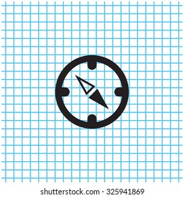 Compass Icon in the flat style. vector