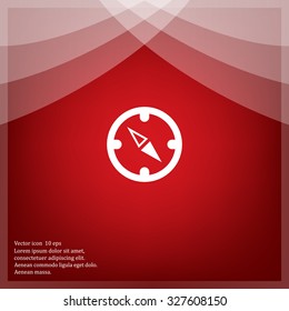 Compass Icon in the flat style. vector