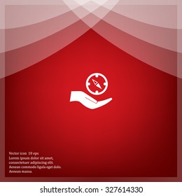 Compass Icon in the flat style. vector