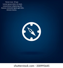 Compass Icon in the flat style. vector