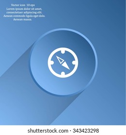 Compass Icon in the flat style. vector