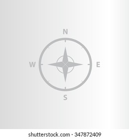 Compass Icon in the flat style. vector