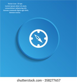 Compass Icon in the flat style. vector