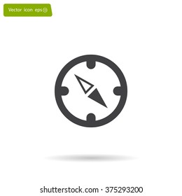 Compass Icon in the flat style. vector