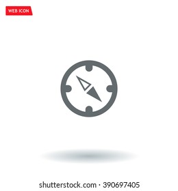 Compass Icon in the flat style. vector