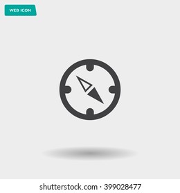 Compass Icon in the flat style. vector