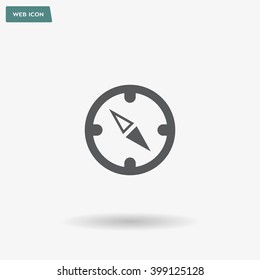 Compass Icon in the flat style. vector