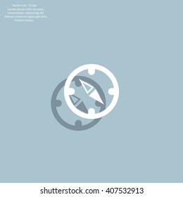 Compass Icon in the flat style. vector