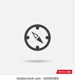 Compass Icon in the flat style. vector