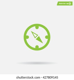 Compass Icon in the flat style. vector