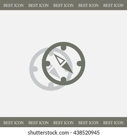 Compass Icon in the flat style. vector
