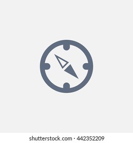 Compass Icon in the flat style. vector