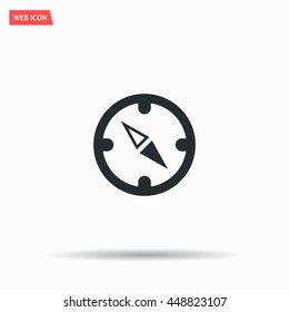 Compass Icon in the flat style. vector